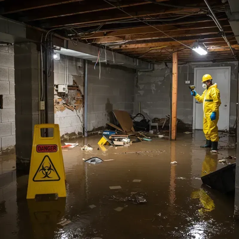 Flooded Basement Electrical Hazard in Grand Haven, MI Property